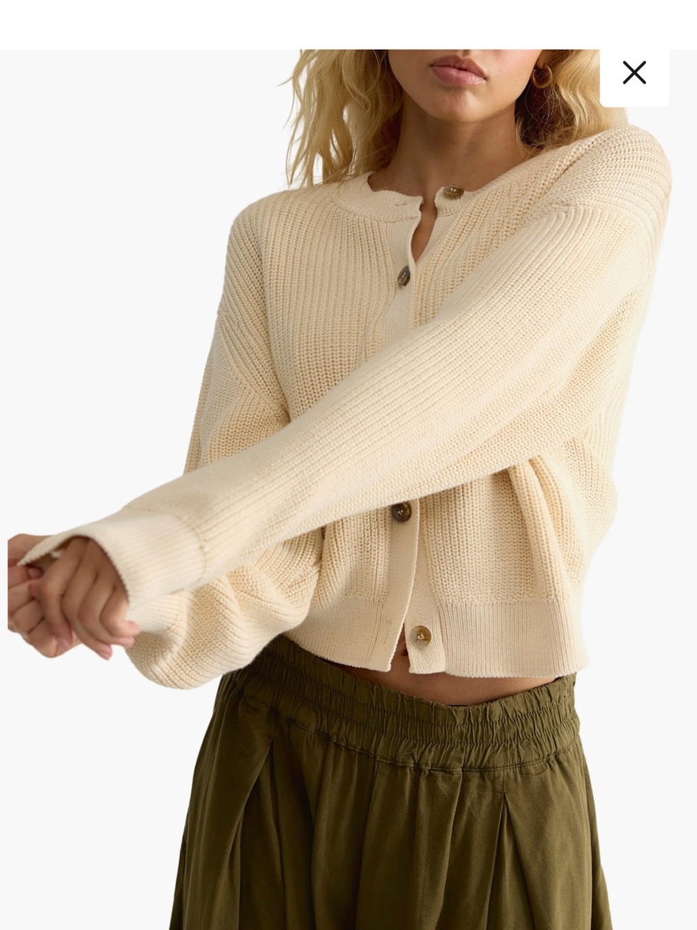 Free People Vienna Rib Button Front Cardigan + A GIFT 🎁